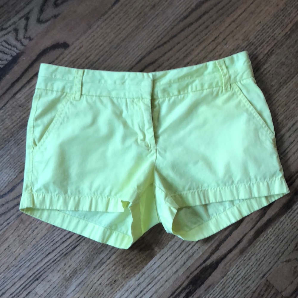 J Crew Chino Shorts in yellow